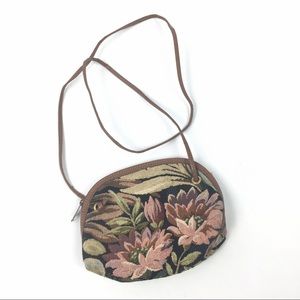 Floral print small shoulder bag
